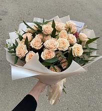 Букет Кремовые розы Латте в Ловлинской